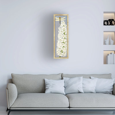 Art mural sur toile tendue - Gail Fraser «Iris Reverie - Panneau vertical» pour décoration de salon, de chambre à coucher ou de bureau - 8 x 24