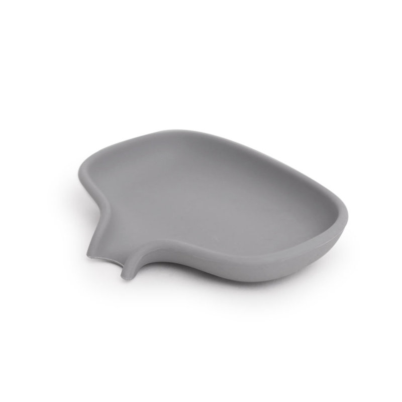 Soap Dish, 2.5 cm H x 13.5 cm W x 10.5 cm D, Grey