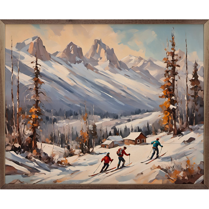 Mountain Mountaining, reproduction d'art sur bois, H 40 po x l 32 po x P 1,5 po