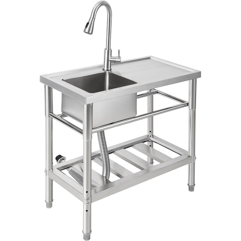 Lavabo autoportant commercial avec robinet