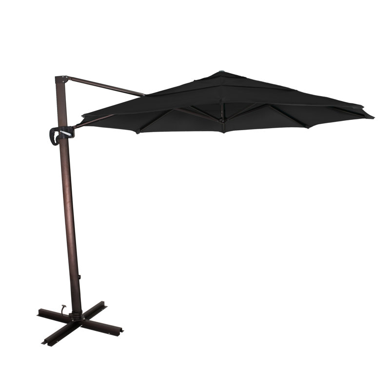 Parasol en porte-à-faux 11 pi Placencia, Noir