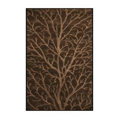 Machine Washable Nature Brown Area Rug