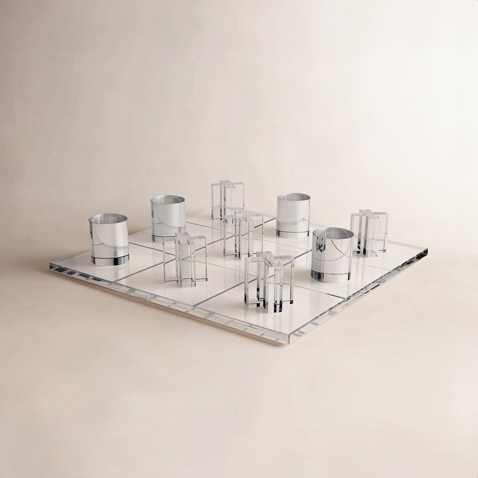 3D Luxe Acrylic Tic-Tac-Toe Set