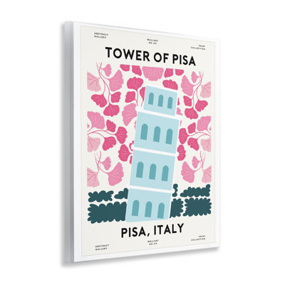 Plaque murale Pastel Groovy Tower of Pisa, design par Omar Escalante