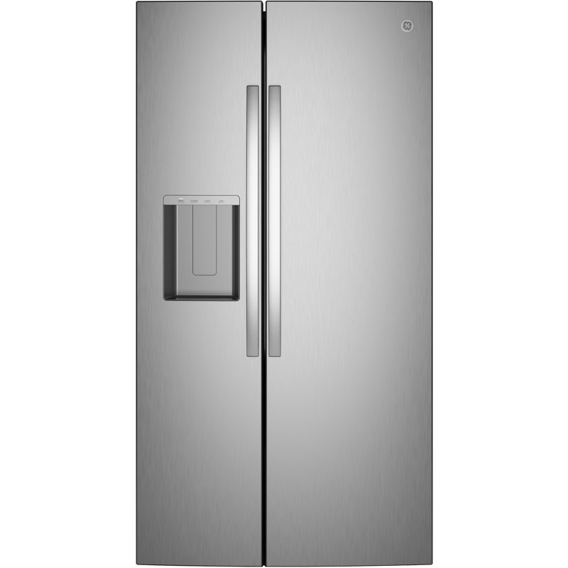 GE® 24 Cu. Ft. Counter-Depth Side-By-Side Refrigerator with LED Light Walls and Extra Tall Dispenser
