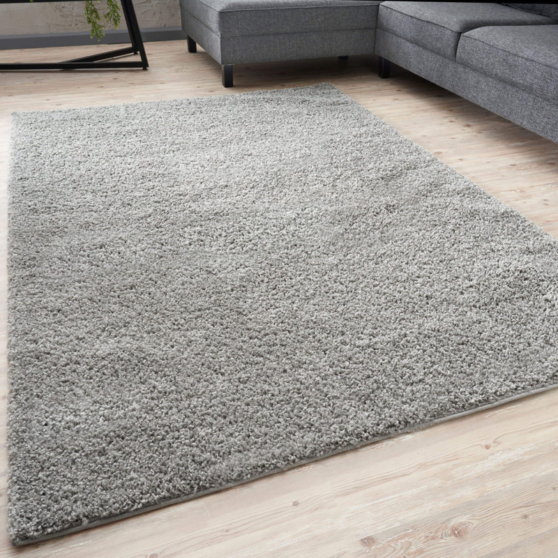 Myshaggy Collection Rugs Solid Design in Grey, Rectangle 160 x 230cm