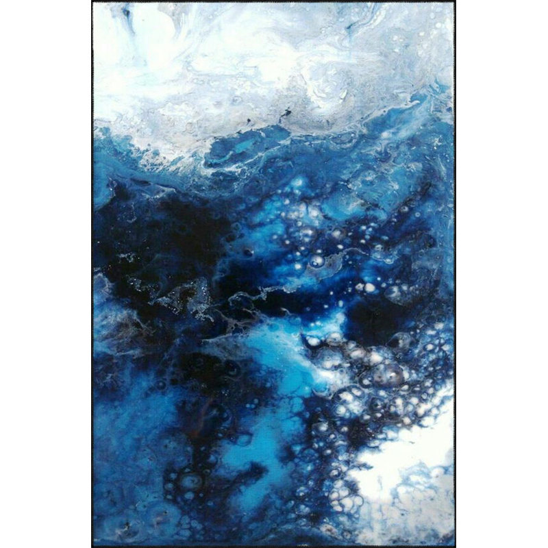Tapis décoratif lavable à l'eau et à l'eau, Sous-tapis rectangulaire de 3 pi 3 po x 4 pi 11 po