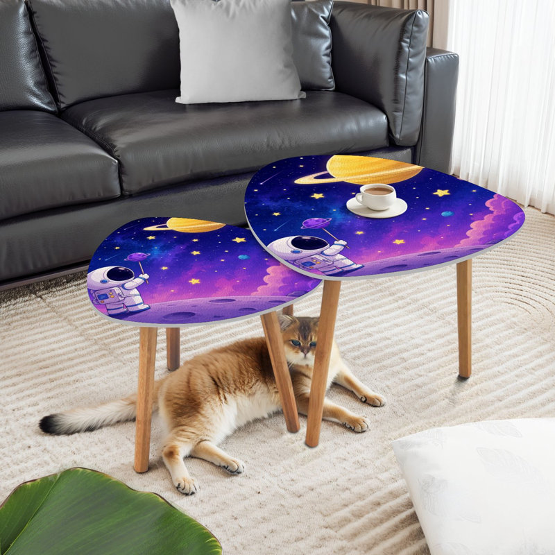 Ensemble de 2 tables basses gigognes Triangle
