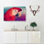 Geometric Scarlet Macaw Parrot in Abstract - Wrapped Canvas-55317388