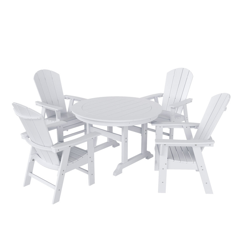 Ensemble de salle à manger pour 4 personnes Laguna, Blanc