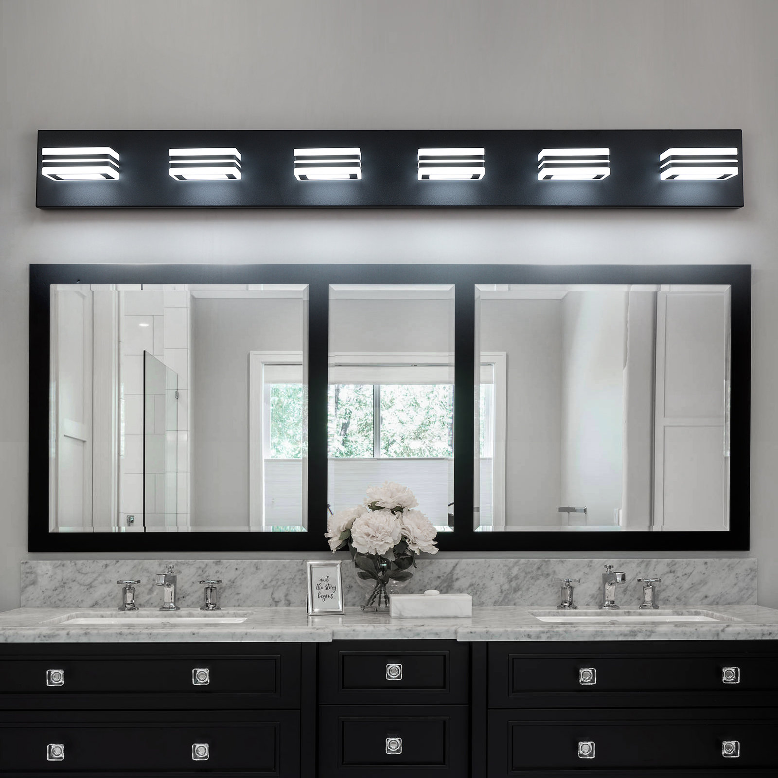 Ivy Bronx Emitte 6 - Light Dimmable LED Bath Bar | Wayfair