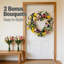 Couronne de printemps 24 po, couronne de porte tulipe lavande avec 2 bouquets décor maison de campagne-1603246291