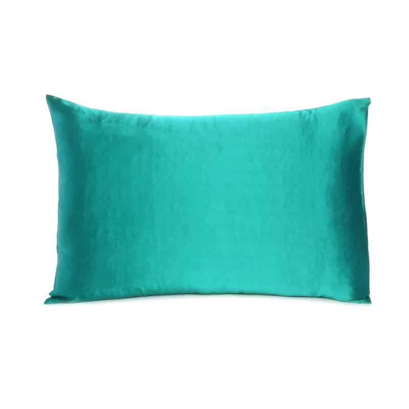 Taie d'oreiller en satin , Sarcelle, Standard