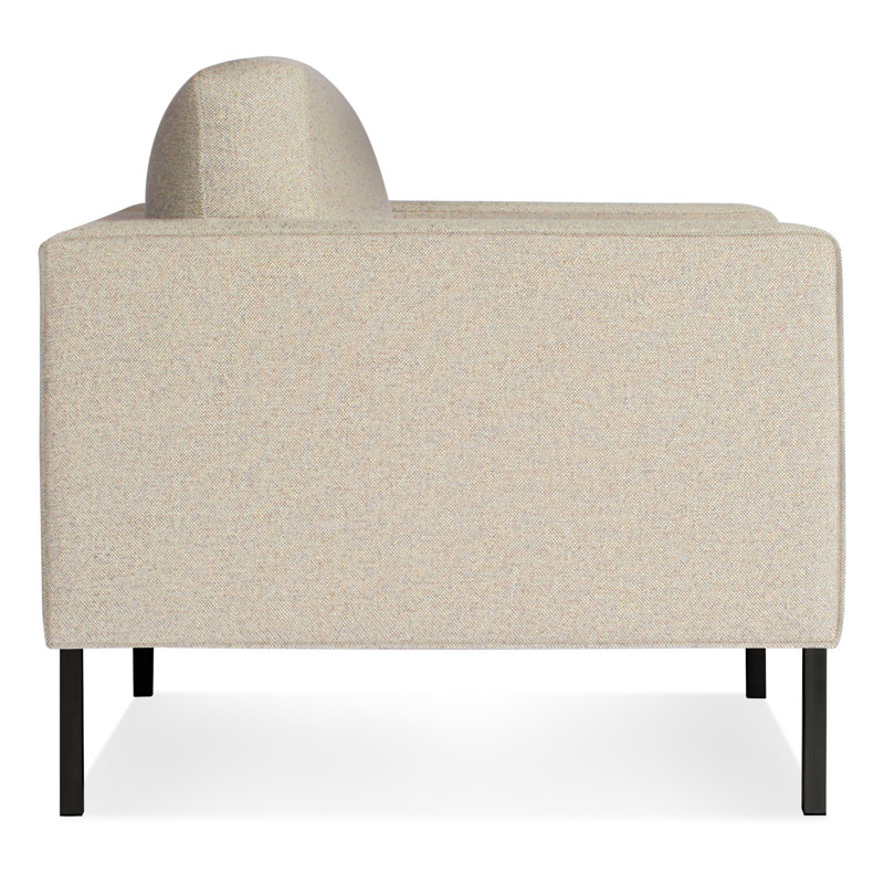 Paramount Tufted Armchair, Black, Otter Velvet Polyester Blend