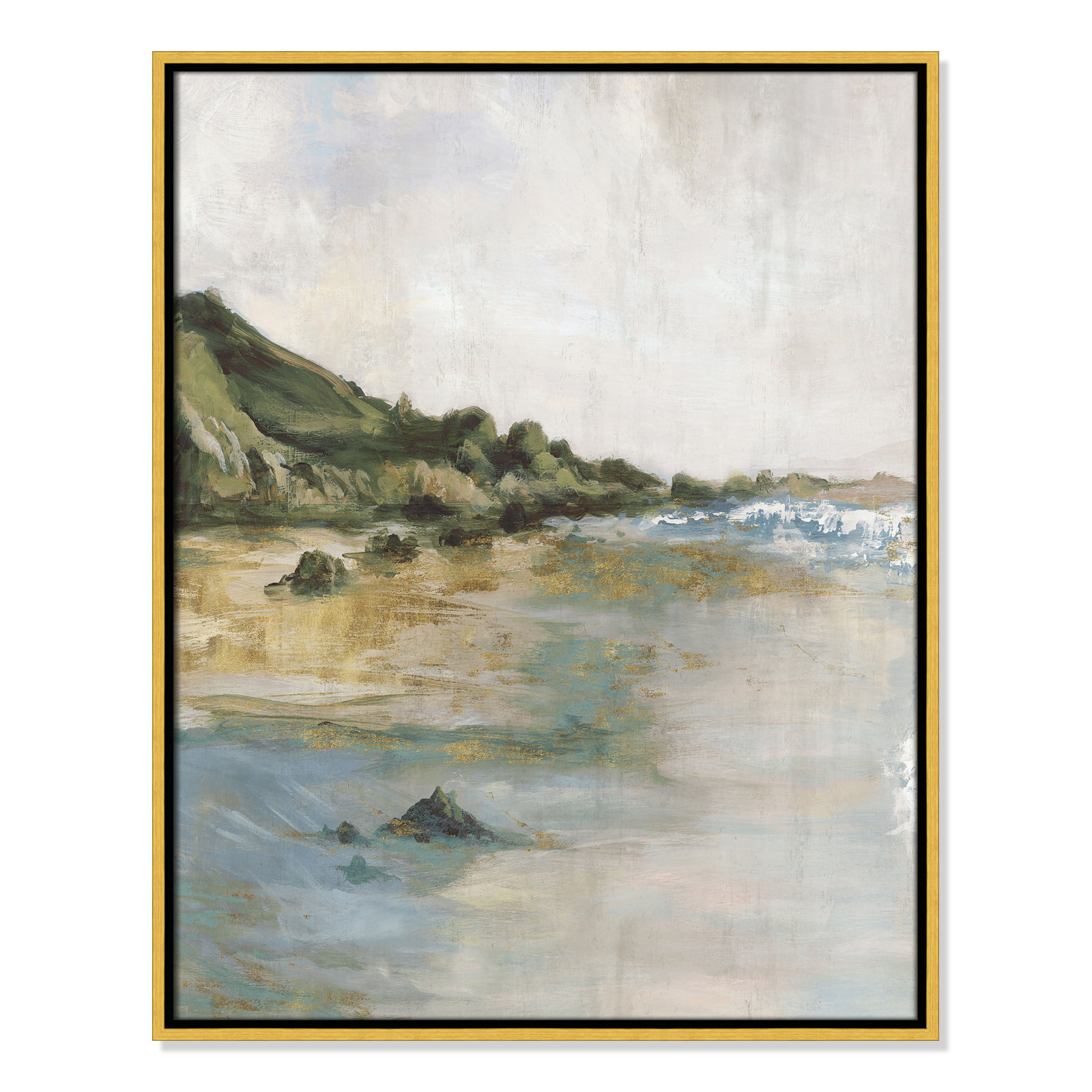 Cordoba "Tide's Edge" Print, 29.5" H x 23.5" W, Gold