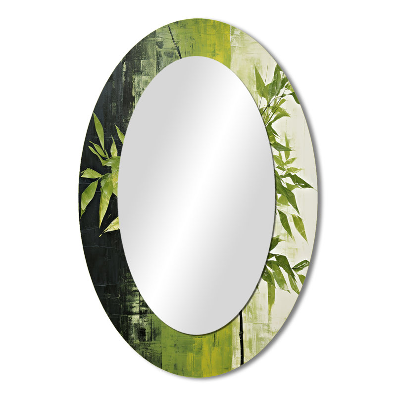 Miroir mural ovale sur métal vert Ferm Collage II, 36 po x 24 po