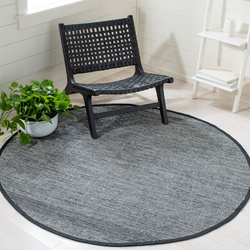 Tapis en coton tissé à la main Montauk, Rond 6 pi