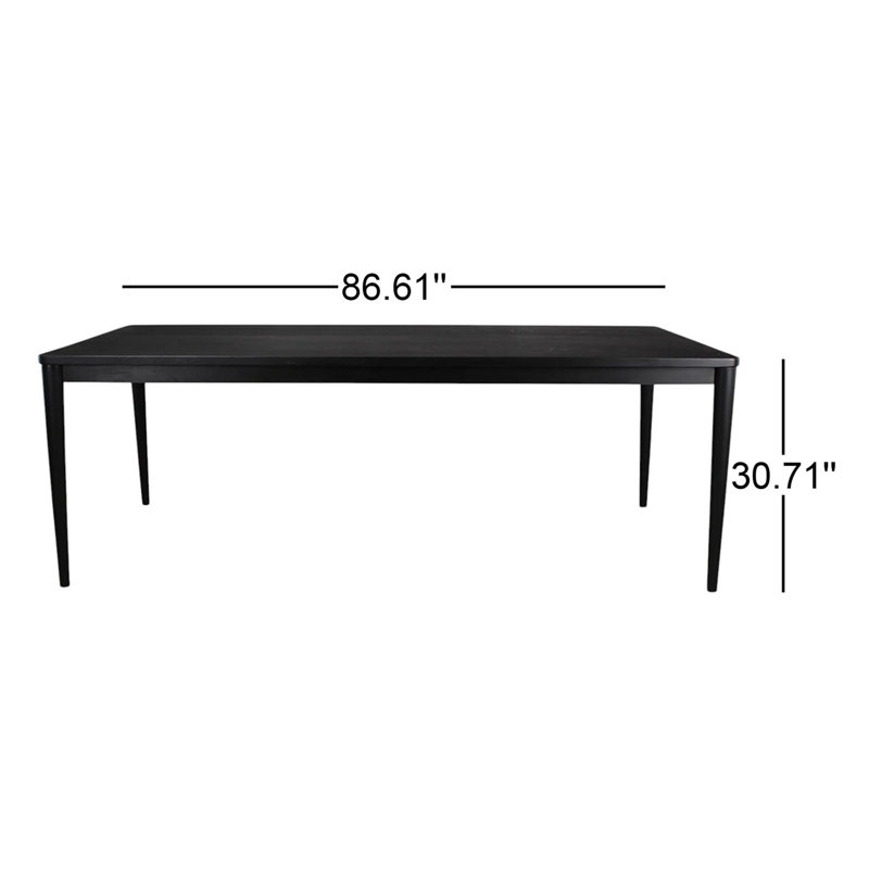Aria 86" Outdoor Dining Table, Black Matte