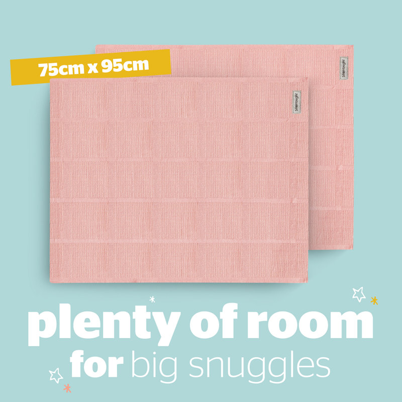 Safe Nights Cellular Blanket 2 Pack, Pink