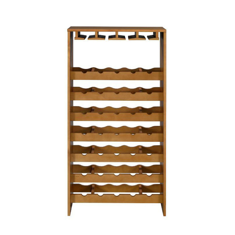 Wooden Wine Rack With 7 Tier Shelf