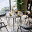 Anglica Round Stone Top Metal Base Dining Table-1328992541