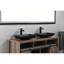 Lavabo de salle de bain en verre noir mat 22 po x l 14 po. Robinet et bonde escamotable. Look classique. Pour rouiller la corrosion. Un ensemble de lavabo. 4 po. Comprend un style élégant. Facile à nettoyer. Ensemble complet