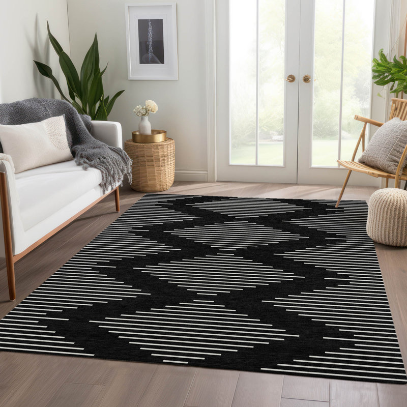 Premium Machine Washable Colmenero AMF1016 Geometric Rug, Rectangle 10' x 14'
