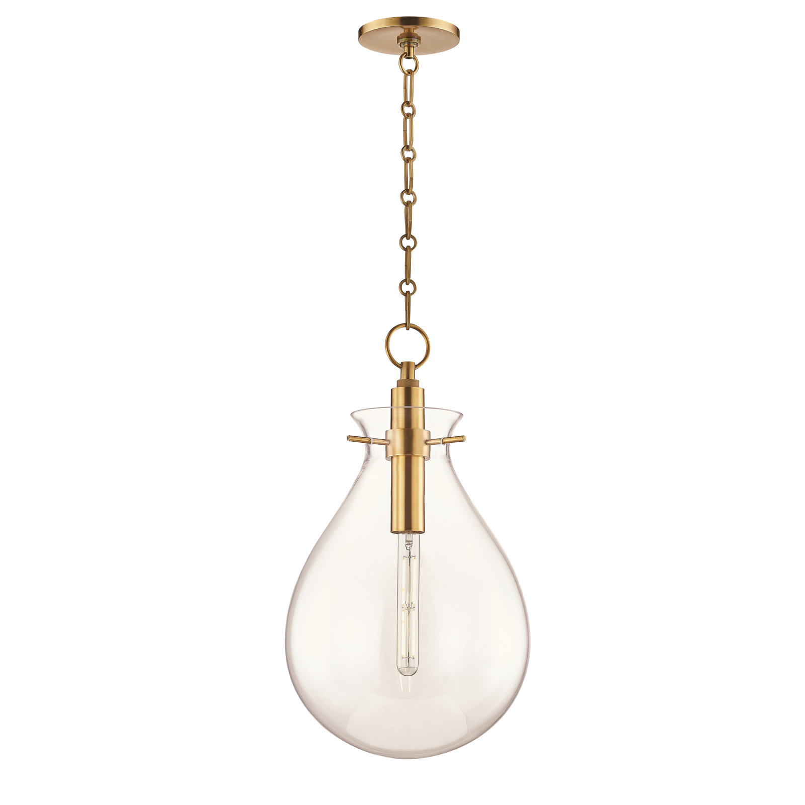 Ivy Pendant by Becki Owens, Aged Brass, 22.75" H x 12.5" W x 12.5" D