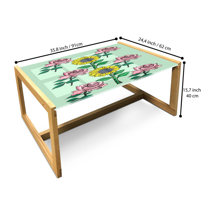 Jahna Sled Coffee Table, 40cm H x 91cm W x 62cm D