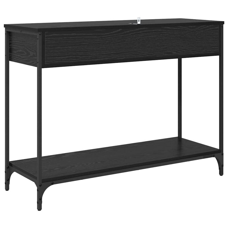 Console Table, 75cm H x 100cm W x 34.5cm D, Black Oak