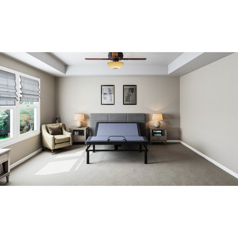 Os2 Twin Bed Base, Head Foot Positioning, Programmable Memory, Ready, 850 Lbs Capacity, Blue Adjustable And Alteration Option, Wireless,