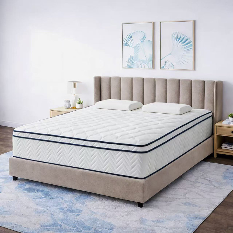 12" Queen Size Hybrid Mattress Medium Firm Cooling Gel Memory Foam CertiPUR US Certified, Queen, 12"