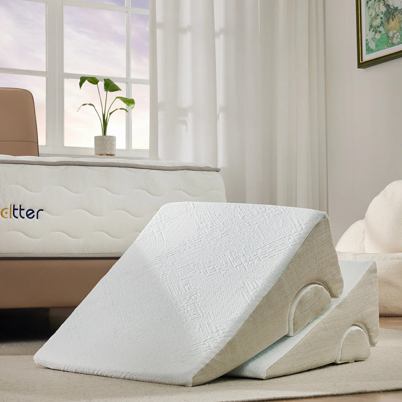 Coussin réglable 2 pièces avec dessus en mousse viscoélastique rafraîchissante