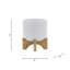 5" CHEVRON PLANTER W/ STAND, WHITE