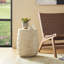 Tabouret d'appoint en faux travertin H 18,5 po Haseem