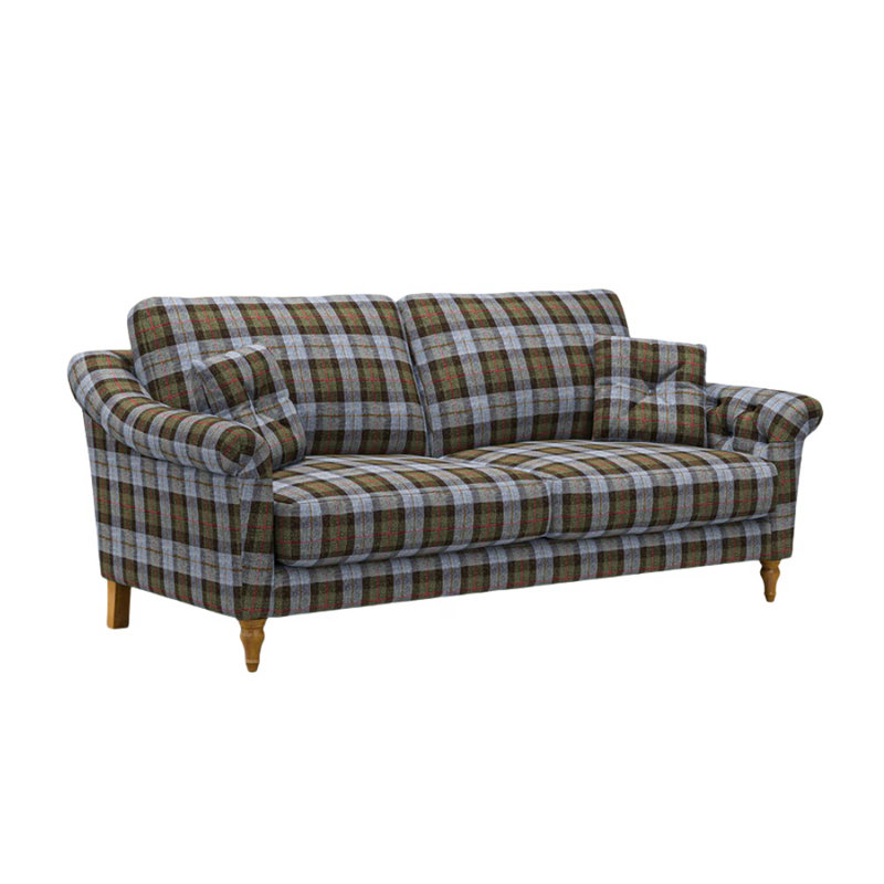 Vintage Plaid Sofa Upholstered 66.9'' Sofa