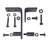 Ceiling Mount Classic Design Double Track Bypass Two Door Hardware Kit (Door Not Included)-86182374