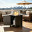 30" Square Propane Fire Pit Table – 50,000 BTU High-Output Gas Firepit with Premium Ceramic Tile Top, Includes Lid & Lava Rocks – Ideal for Patio, Garden, Backyard or Outdoor Dining