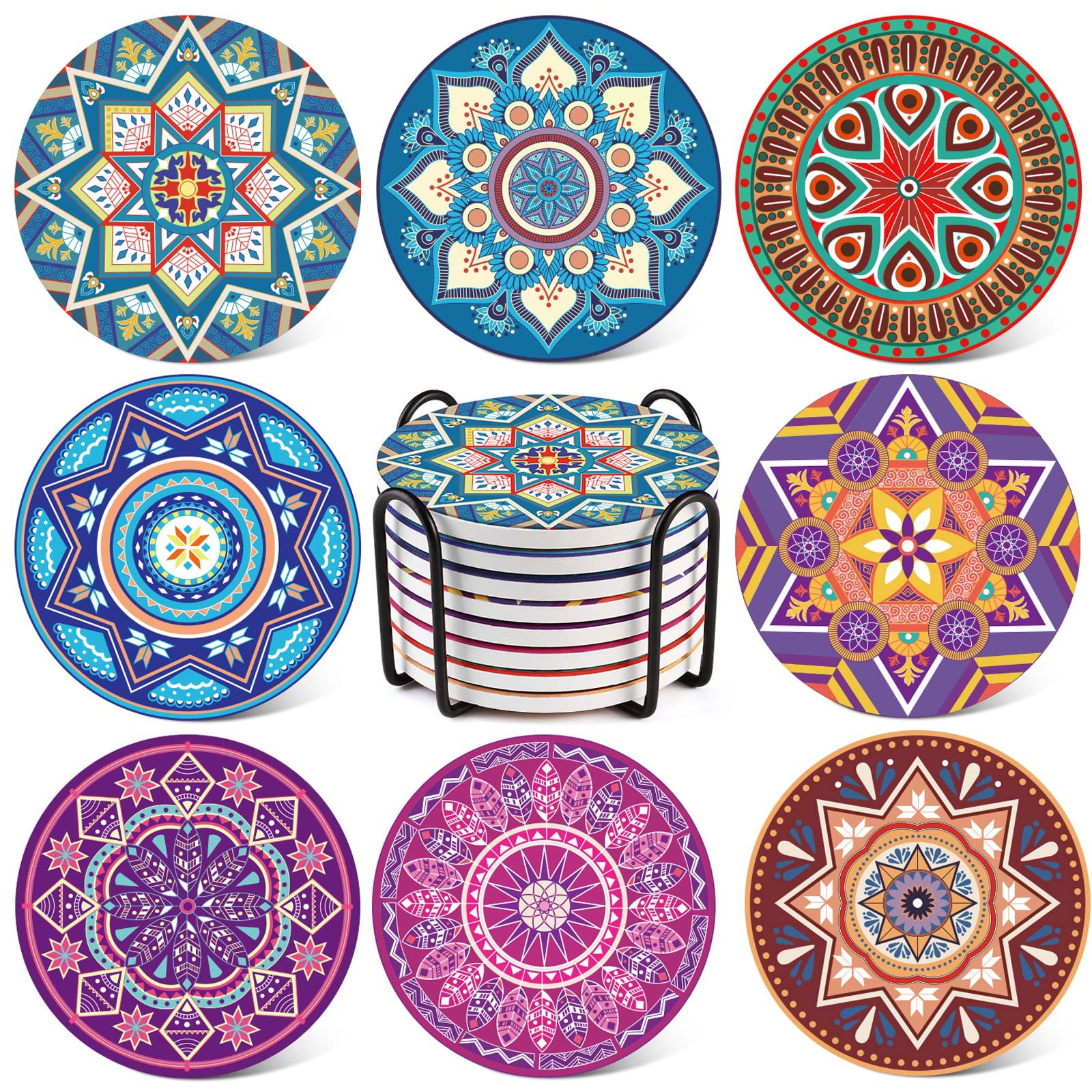 Personalized Round Ceramic Coaster, Square Ceramic Coasters