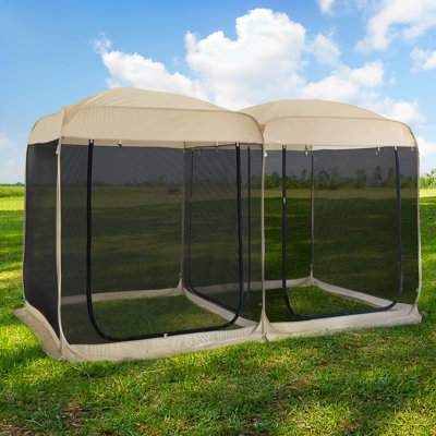Pop-Up Canopy Screen Tent Screen House Patio Gazebo - Lightweight Outdoor Screen Room with Mosquito Netting, UPF 50+ UV Protection, Easy Setup & Carry Bag, Fits Adults for Camping,Garden,Backyard,2-4-8-12 Adults