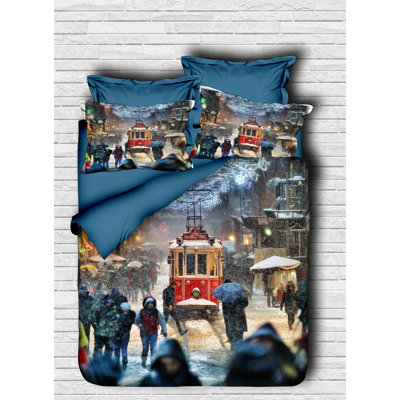 Frenzel No Pattern Duvet Cover Set with Pillowcases Included