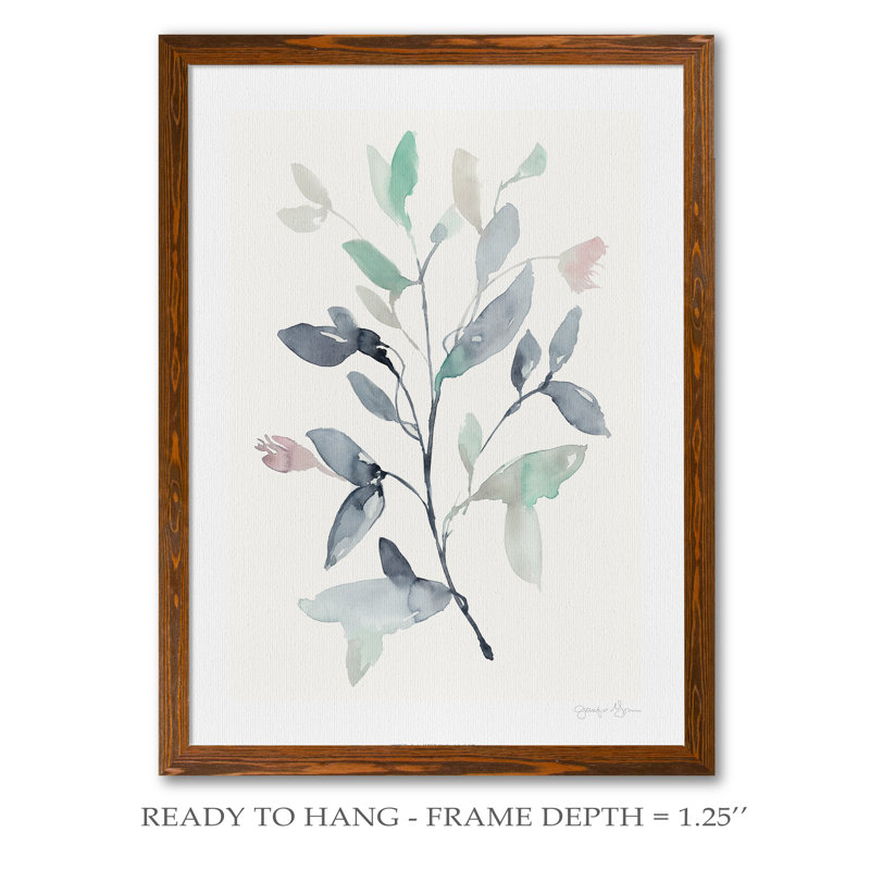 « water branches i » par paul cezanne-image-cadre de dessin, H 30 po x l 22 po x P 1,25 po, Cadre en toile d’érable