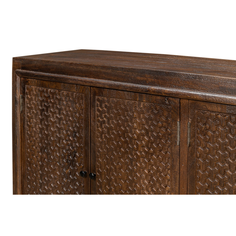Battle Chainmail 64'' W Solid Wood Sideboard