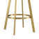 Dehn Modern Swivel Counter or Bar Height Barstool with Open Back and Footrest in Metal and Faux Leather