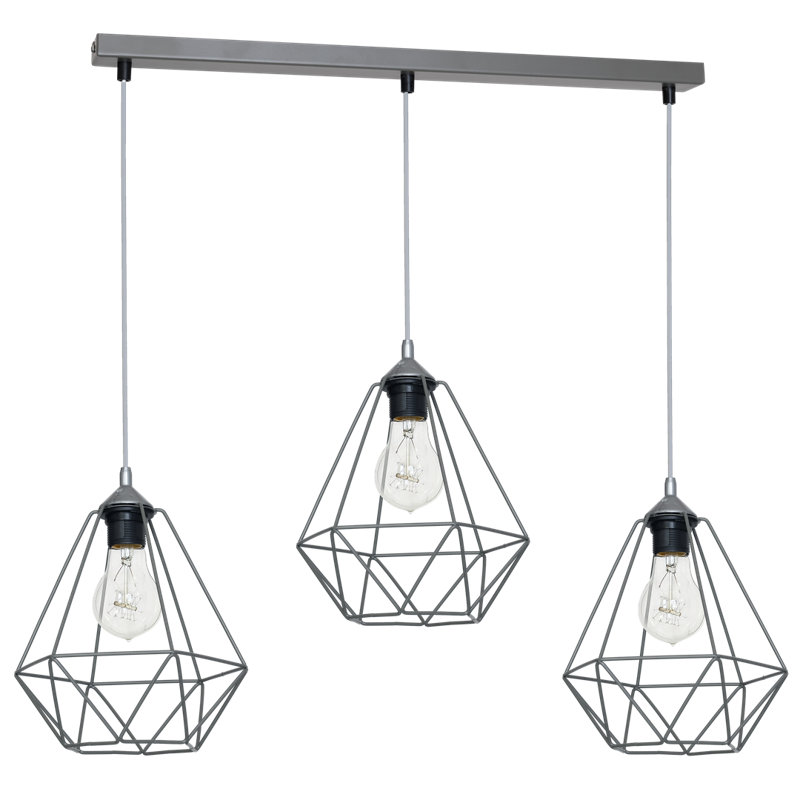 Basket 3 - Light Kitchen Island Pendant, Grey/Brown/Blue