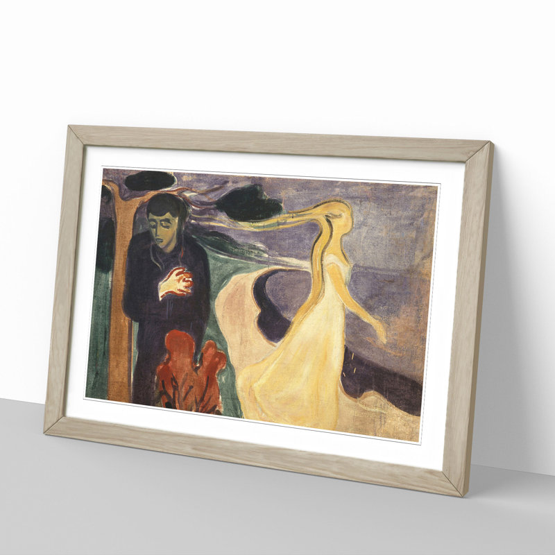 Separation by Edvard Munch - Picture Frame Painting, 27cm H x 36cm W x 2cm D, Oak Framed