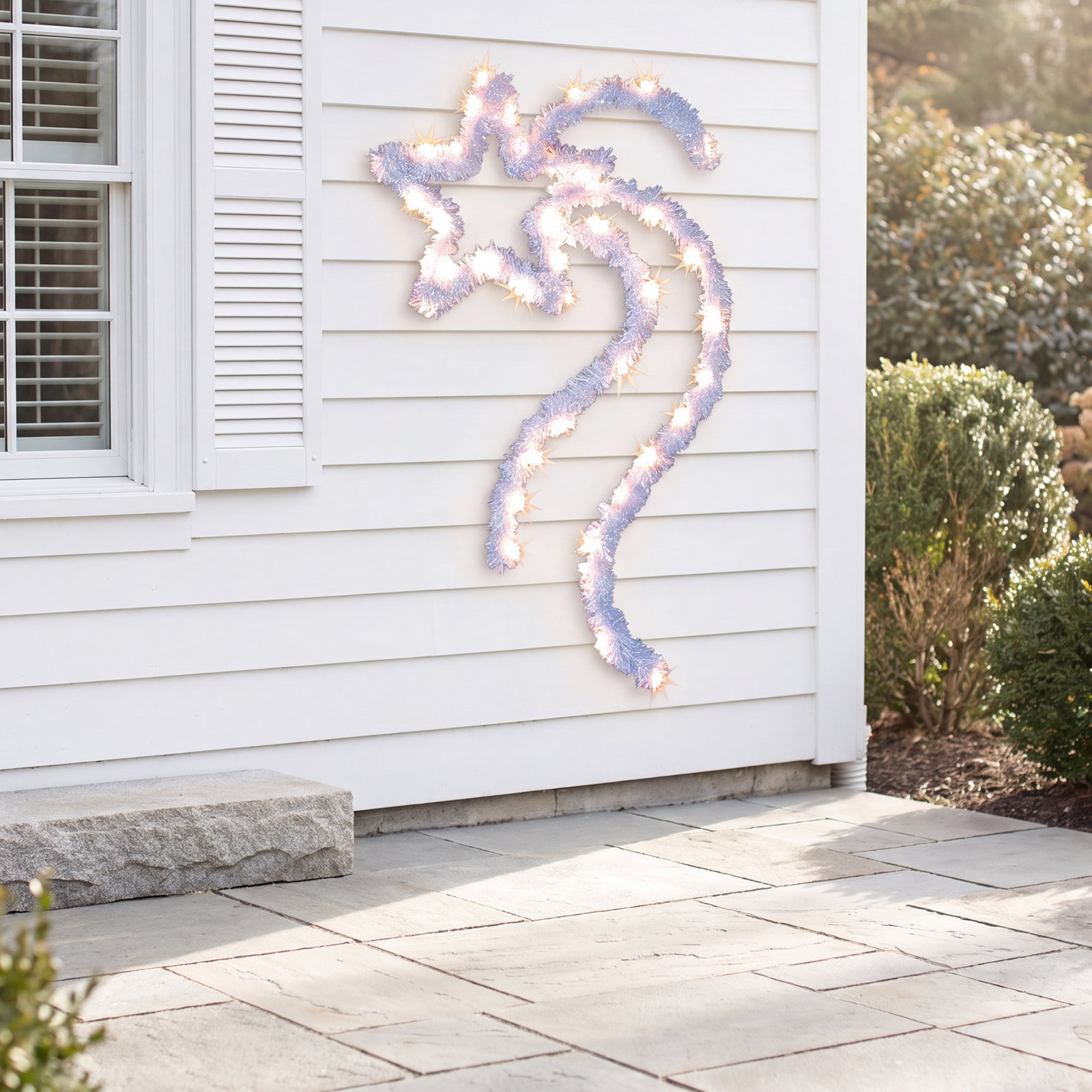 Metallic Star Lighted Outdoor Display