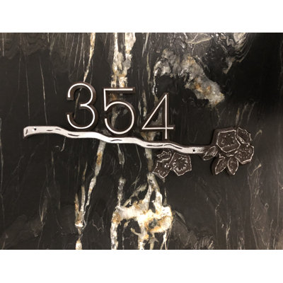 Plaque d’adresse murale sur 1 ligne mountain Laurel