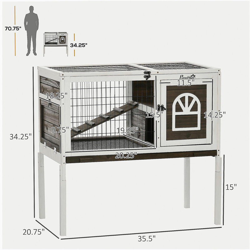 Cage à lapin PawHut
