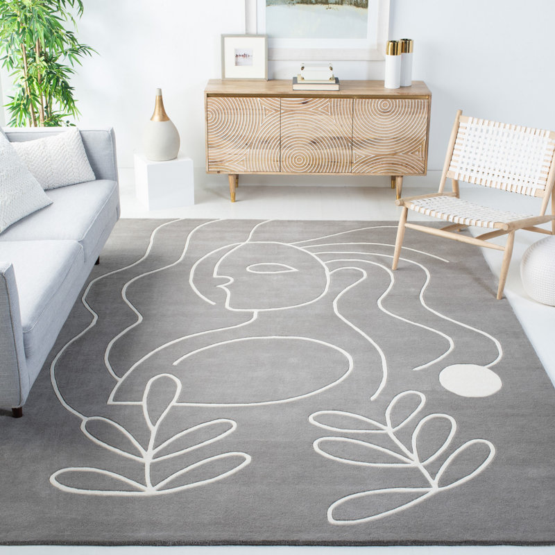 Tapis en laine touffeté à la main Clermonte, Rectangle 8 pi x 10 pi